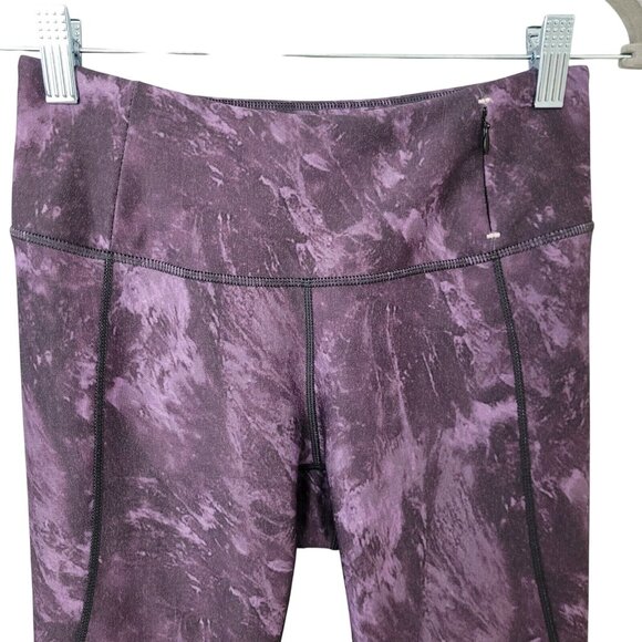 Calia by Carrie Underwood Leggings Womens Size XS Purple Rouched Cropped Workout - Picture 3 of 7